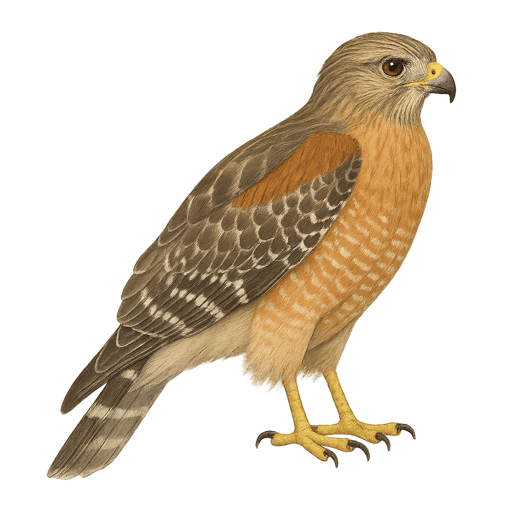 Red Shouldered Hawk Versus Cooper's Hawk