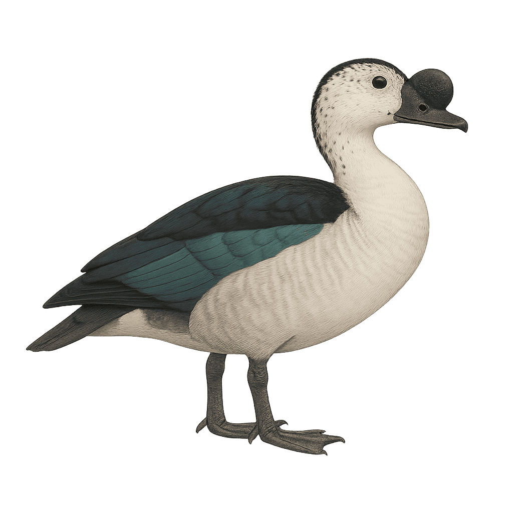 knob billed duck sarkidiornis melanotos Knob-billed Duck – Holmen Birding Safaris main image 0